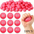 18 or 36 Pcs Mini Motivational Quote Squeeze Balls 1.6 Inch Stress Relief Squeezable Toys for Kids Classroom Incentive Prizes Party Favors Easter Spring Back to School Office Team Gifts Pink Red Blue Green Yellow