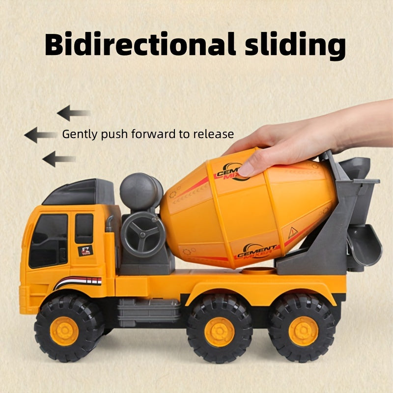 Large Engineering Construction Vehicle Toy for Kids - Choose Excavator, Crane, Mixer Truck or Dump Loader | Manual Operation Simulation Truck, STEM Construction Toy for Boys Ages 3+, Birthday Gift