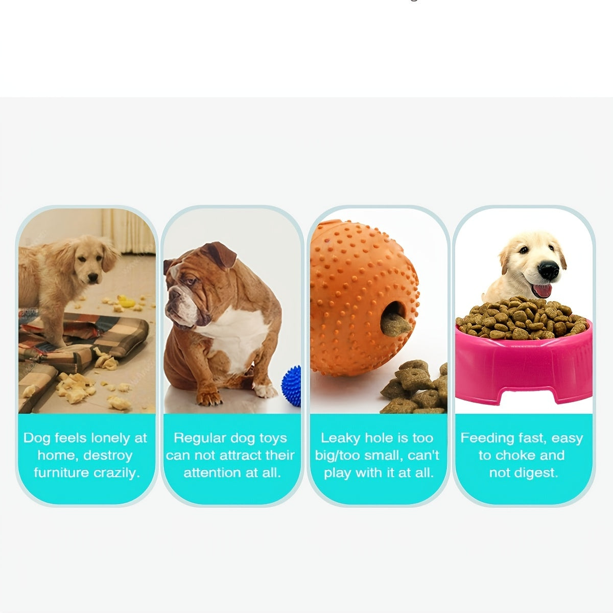 UFO Interactive Dog Treat Dispensing Ball IQ Puzzle Toy Slow Feeder Food Ball for Dogs Mental Enrichment Toy for Small Medium Large Dogs Boredom Buster