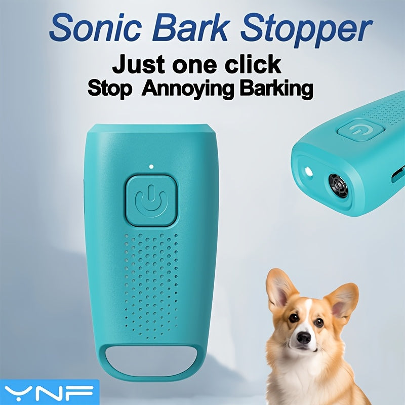 Automatic Dog Bark Control Device with Battery - Ultrasonic Anti Barking Deterrent, No Shock Humane Stop Barking Tool for Indoor Outdoor Use, Works on Small Large Dogs