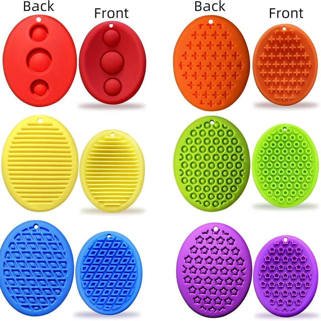 Textured Soft Worry Stones Fidget Toys 6/12 Pack Sensory Calming Tool for Autism ADHD Anxiety Relief Students Kids Classroom Prizes Stress Toys Bulk Pack
