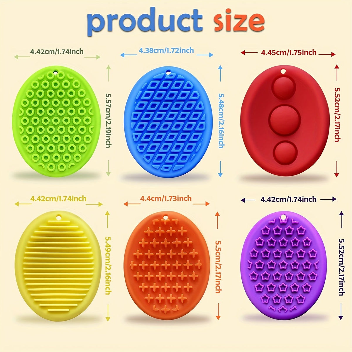 Textured Soft Worry Stones Fidget Toys 6/12 Pack Sensory Calming Tool for Autism ADHD Anxiety Relief Students Kids Classroom Prizes Stress Toys Bulk Pack