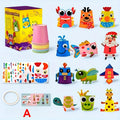 Kids Animal Craft DIY Kit - Educational Arts & Crafts Set with Stickers, Foam Pieces & Creative Activities for Boys & Girls Ages 3-8, Builds Fine Motor Skills, Perfect Birthday & Holiday Gift