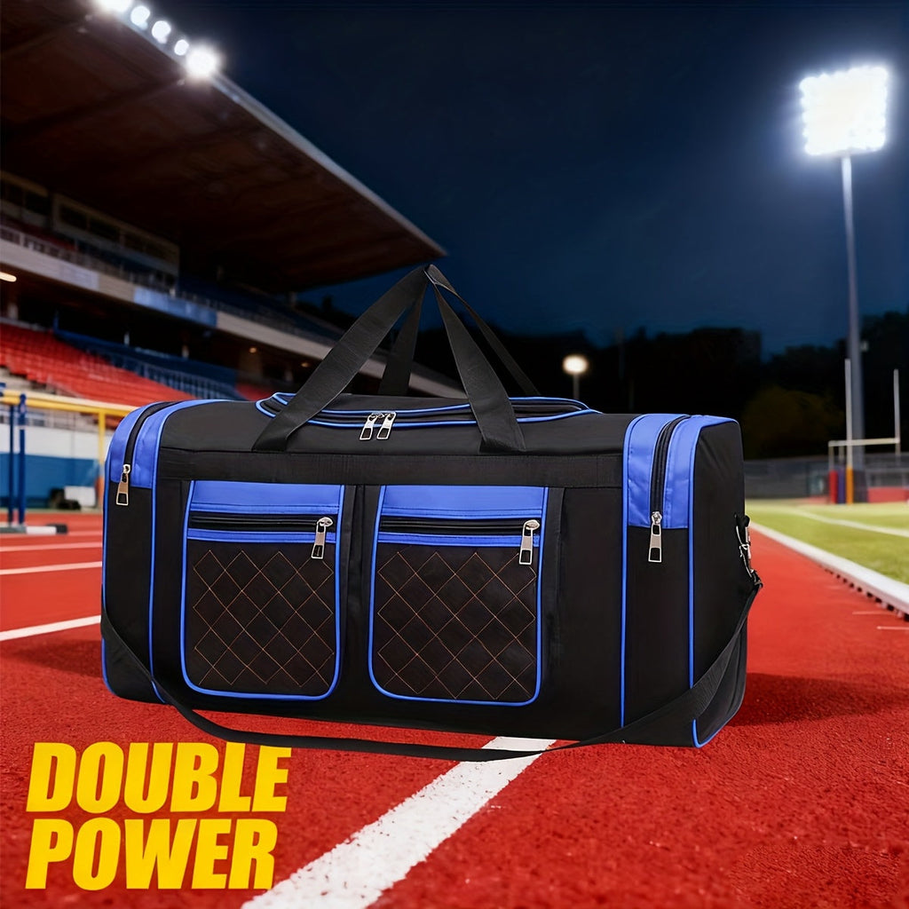 Large Capacity Travel Duffel Bag for Men & Women – Heavy-Duty Gym Bag with Multi-Pocket Design, Adjustable Shoulder Strap & Zipper Closure for Fitness, Weekend Trips, Business Travel & Outdoor Use