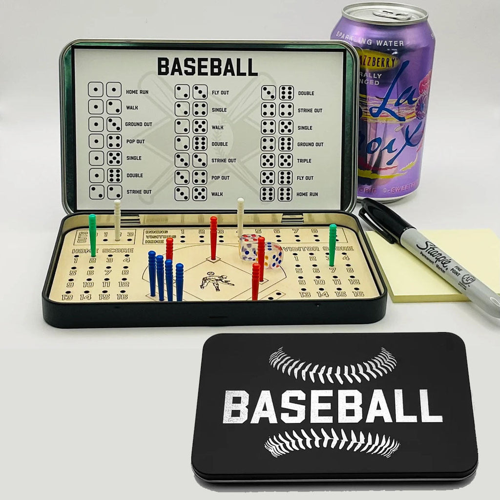 Sports Travel Board Game Set – Portable Wooden Finger Joint Dice Game for Football, Baseball & Softball, Fun Tabletop Game for Family Game Night, Parties & Gatherings, Gift for Sports Fans Kids Adults
