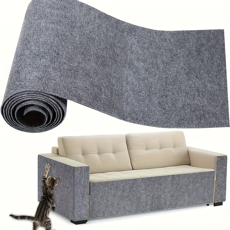 Cat Scratch Furniture Protector Tape 11.81x118.11 Inch Adhesive Anti-Scratch Guard for Sofa Couch Chair Carpet Deterrent Strip Prevent Cat Claws Damage Light Grey Brown Black Blue
