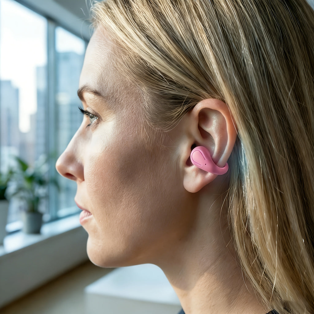 Open-Ear Wireless Earphones Bluetooth 5.4 TWS 360 Degree Ambient Awareness ENC Clear Calls Touch Control All-Day Comfort Sport Fitness Earbuds Secure Fit Truly Open Design