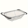 Expandable Stainless Steel Colander Strainer – Fine Mesh Drain Basket for Vegetables Fruits Pasta, Food-Safe Kitchen Essentials, Adjustable Size, Easy Storage