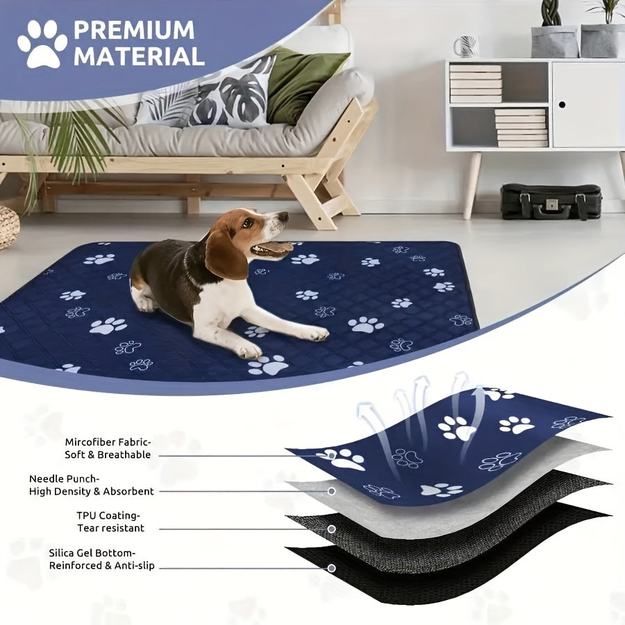 Reusable Dog Pee Pads Washable – Leak-Proof Super Absorbent Puppy Potty Training Mats for Dogs, Machine Washable Puppy Pads, 2 Sizes & 2 Colors, Eco-Friendly Reusable Dog Training Pads