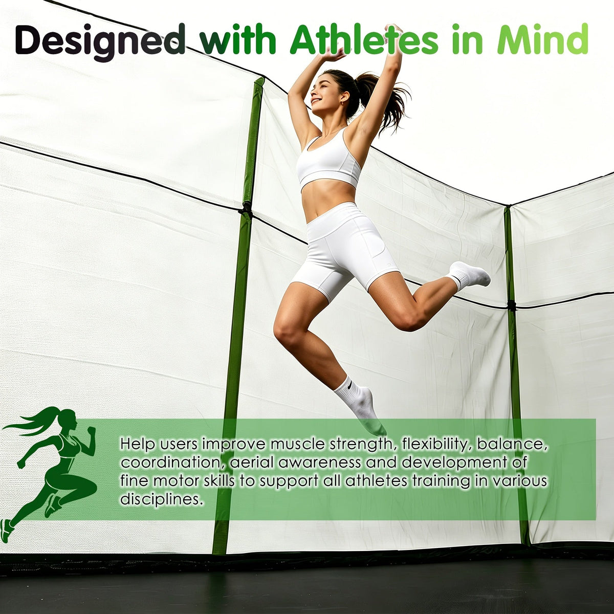 10 x 17 FT Rectangular Trampoline with Enclosure Net – ASTM F2225 Certified, 352 lb Capacity, Reinforced Welded Base, Superior Bounce for Family Gymnastics & Athletic Training