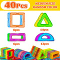Magnetic Building Blocks Set 40/80/100pcs for Kids – STEM Educational Magnet Tiles Construction Toy, Creative Learning Gift for Boys & Girls, Develops Hands-On & Problem-Solving Skills
