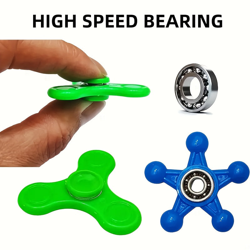30-Pack Mini Fidget Spinners Bulk Party Favors, Random Color Multicolor Finger Spinner Toys for Kids, Classroom Rewards Goodie Bag Fillers, Birthday Halloween Christmas Gift