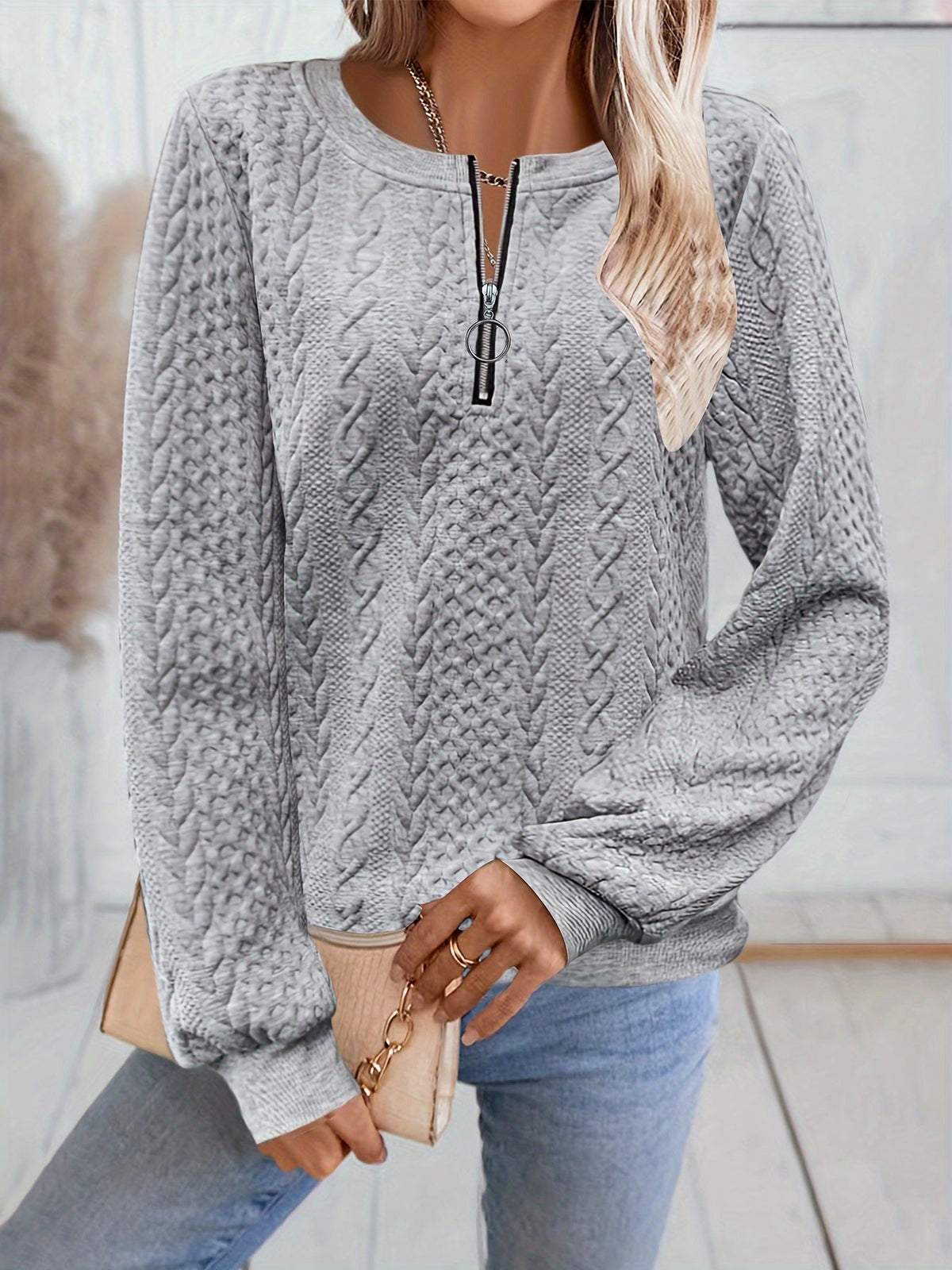 Women's Zip Up Sweatshirt Baseball Collar Long Sleeve Fall Winter Solid Color Fleece Pullover Top S M L XL XXL Multi Color