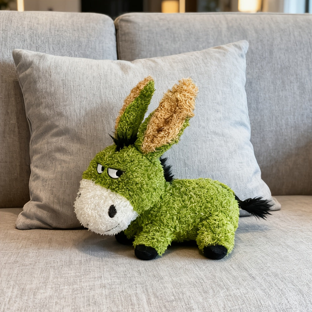 XL Tear-Resistant Plush Squeaky Toy for Dogs & Cats - Double-Layer Thickened Cartoon Plush Interactive Toy, Extra-Large Durable Squeaker for Aggressive Chewers, Fun Pet Enrichment Gift (Donkey Style)
