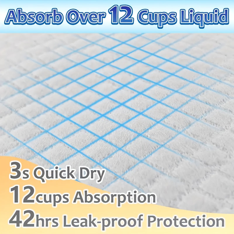 XXXL Thickened Dog Pee Pads – Super Absorbent 6-Layer Leakproof Odor-Reducing Puppy Training Pads for Large Dogs, Tear-Resistant Weighted Design for Bedroom & Dog Bed Use