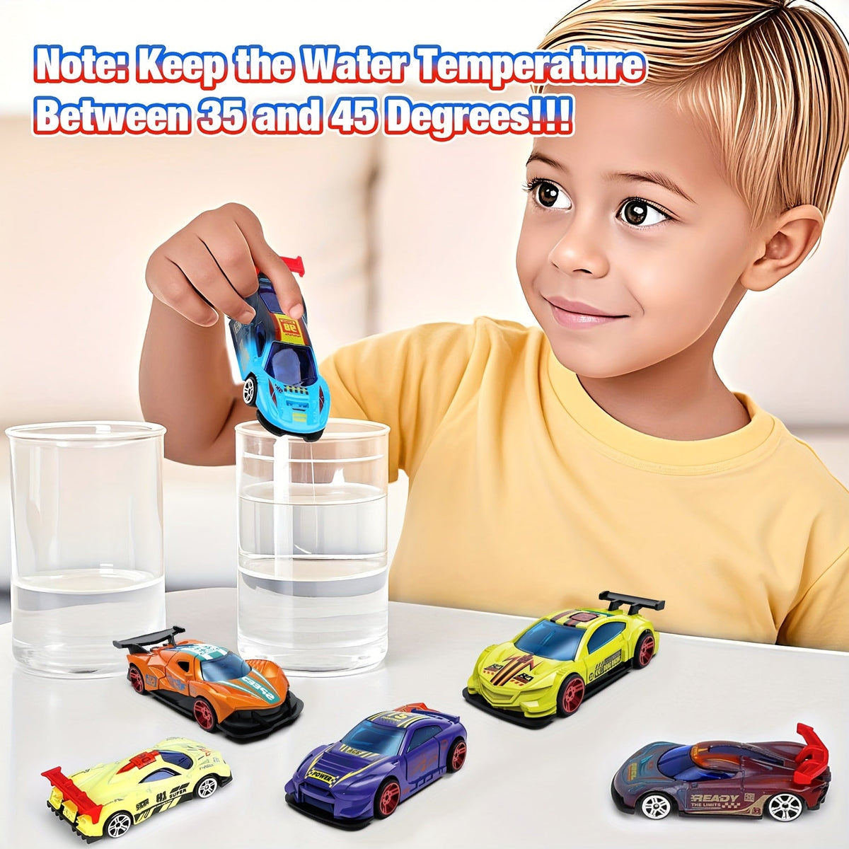 Color-Changing Alloy Toy Cars – Thermal Temperature Sensing Magic Die-Cast Vehicles – Hot & Cold Color Change Bath Toys for Kids – 2, 3 or 6 Pack – Party Favor & Goodie Bag Filler Gift for Boys