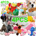 Cartoon Plush Dog Toy Set – 4/7/14 Pcs Soft Squeaky Chew Toys for Dogs of All Breeds & Sizes, Durable Stuffed Bite Toys Bundle, Ideal Gift for Small Dogs – Random Styles