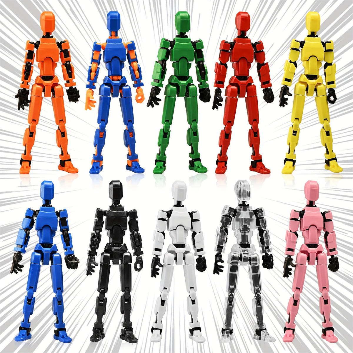 DUMMY 13 Articulated Action Doll 3D Printed Poseable Mannequin Figurine with Multiple Joints Adjustable Shapes Desktop Decoration Collector Toy Art Reference Doll 3 4 or 6 Pack CC BY 4.0 Licensed