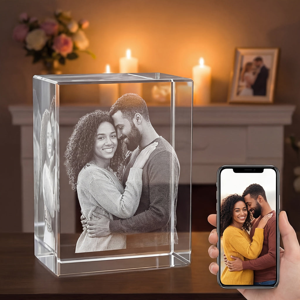Personalized Crystal Cube with Custom Engraving - 3D Pet Memorial Gift for Dogs & Cats, Unique Keepsake for Valentine's Day, Mother's Day, Birthday, Custom Photo Crystal Cube for Pet Lovers