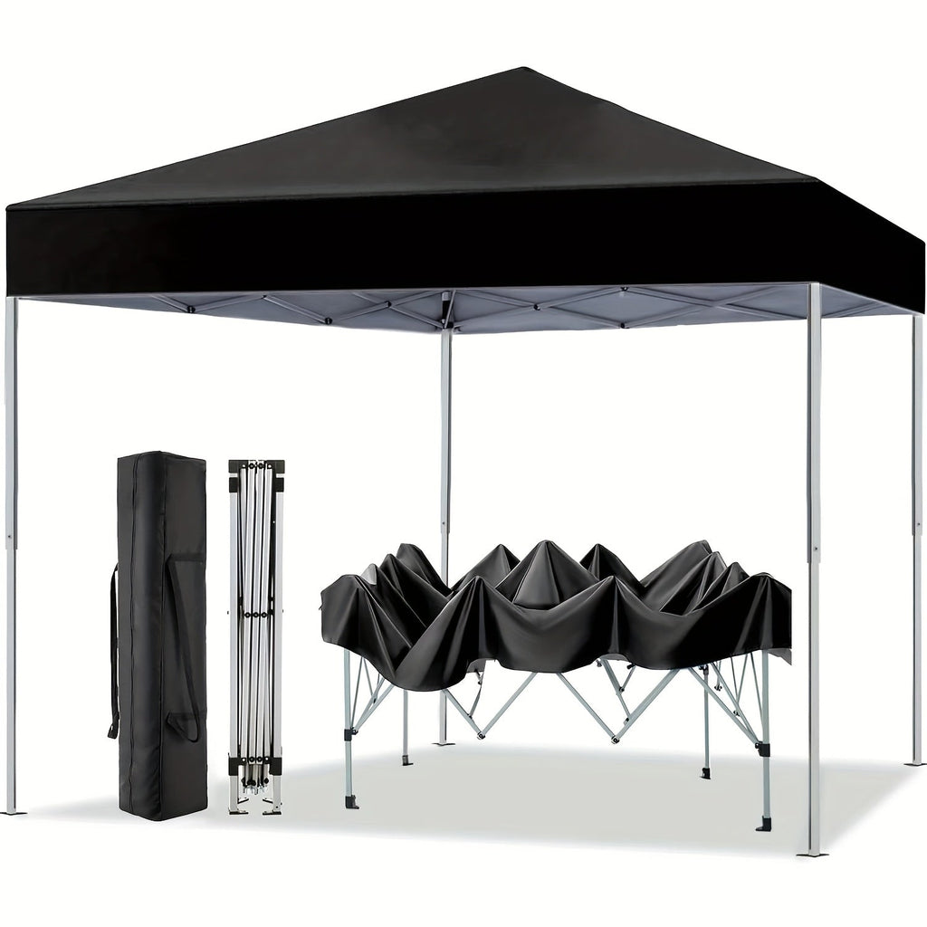10x10 Pop Up Canopy Tent UPF 50+ Heavy Duty Steel Frame 3 Height Settings Waterproof Instant Canopy with Carry Bag for Backyard Patio Beach Camping Party Market Space Gray Black Blue Red Dark Gray Forest Green