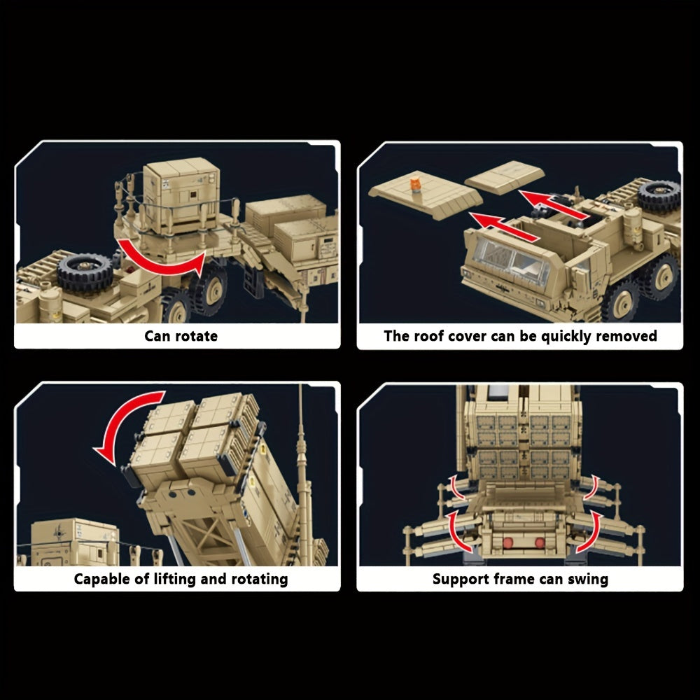 2566pcs Missile Launcher Truck Building Block Set - Military Vehicle Model Bricks Kit for Adults, Collectible Army Display Toy, STEM Hobby Gift for Men & Teens | 628014 Brick Construction Set