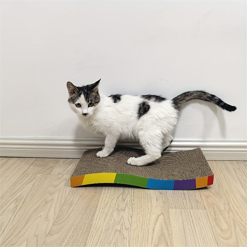 Corrugated Cat Scratching Board – Durable, Non-Shedding, High-Strength Cardboard Scratcher Pad for Indoor Cats, Keeps Cats Happy & Furniture Safe, Affordable Pet Toy