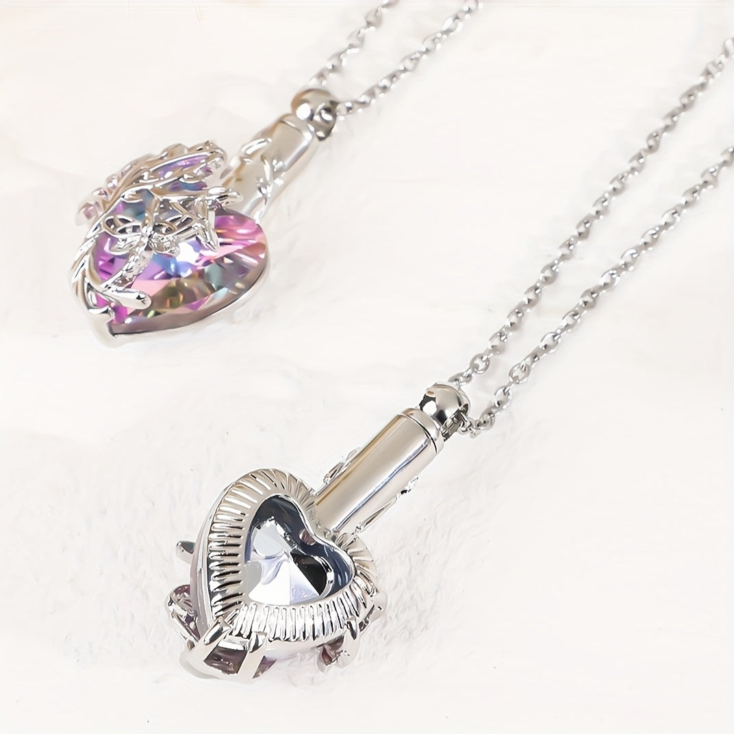3-Piece Colorful Urn Necklace Set for Ashes - Cylindrical Butterfly & Dragonfly Memorial Cremation Pendants for Pet & Human Loss, Share with Family, Keepsake Jewelry Gift Set (3pcs)