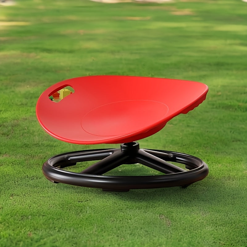 Spinning Sensory Chair for Kids with Autism ADHD Durable Plastic Metal Outdoor Indoor Balance Coordination Attention Therapy Seat Red Blue Sensory Play Equipment for Children