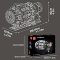 Mould King 1214pcs MOC Supercar Building Block Set - Turbojet Electric Engine Motorized Model 10216, Movie-Inspired Sports Car Brick Kit for Adults & Teens | Creative STEM Gift for Car Enthusiasts