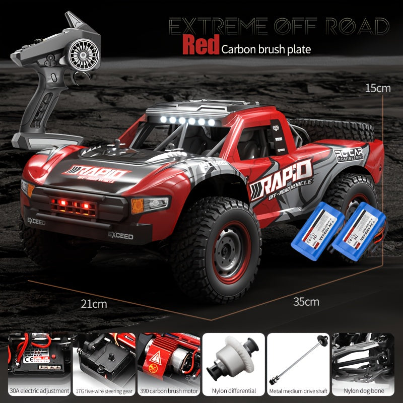 1:14 Scale High Speed RC Car 4WD Off-Road Vehicle – Brushless Motor PRO 50-70 km/h or Carbon Brush 38 km/h – Four-Wheel Drive Remote Control Truck for Adults & Kids