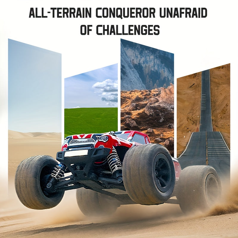 JJRC 1:20 Brushless 4WD RC Rock Racer - Remote Control Off-Road Truck with Full Proportional Control, Hydraulic Suspension, LED Headlights, Steel Drivetrain | Best RC Car for Kids & Adults