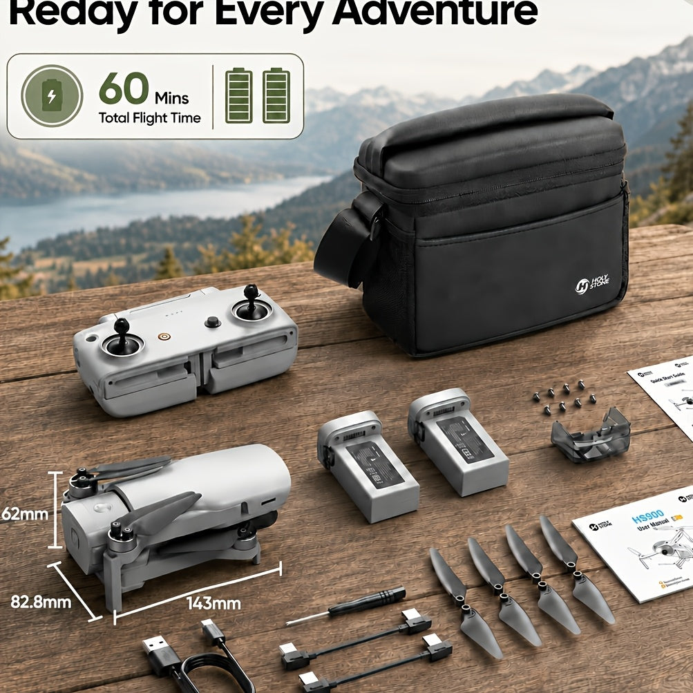 4K GPS Drone with Camera 3-Axis Gimbal 60-Min Flight – DEERC AeroVista Pro 249g Foldable RC Quadcopter, 10KM Transmission, AI Tracking, GPS Return, Level 5 Wind Resistance for Adults & Beginners