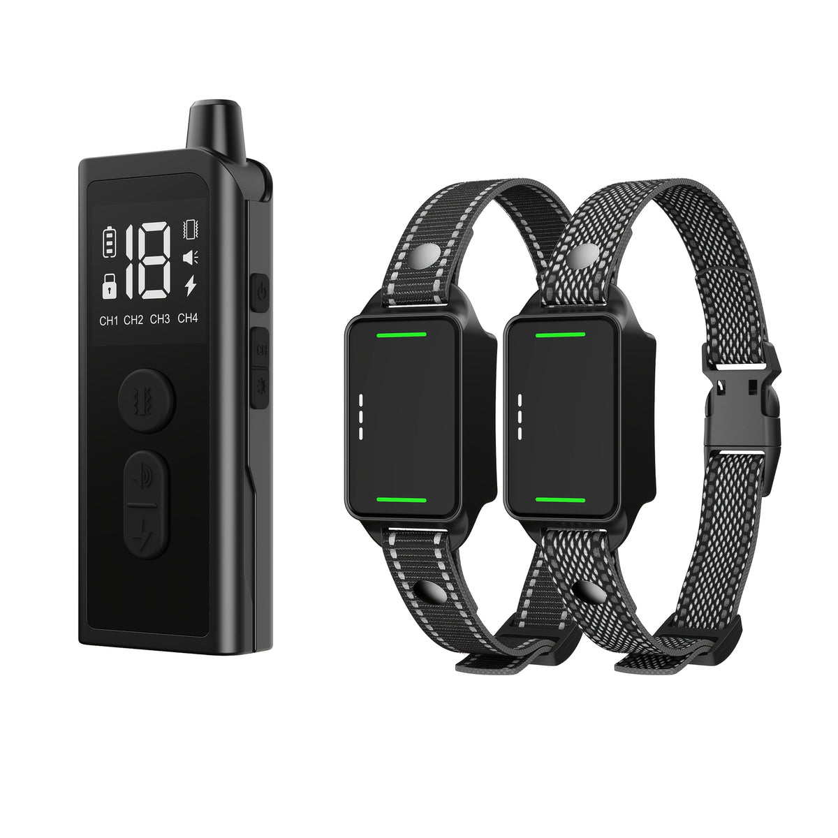 Dog Training Collar with Remote – Rechargeable E-Collar with Shock Vibration Buzz Modes, 2.4G Wireless Remote, USB Charging, Safe & Effective Pet Trainer for Small Medium Large Dogs, 1pc & 2pc