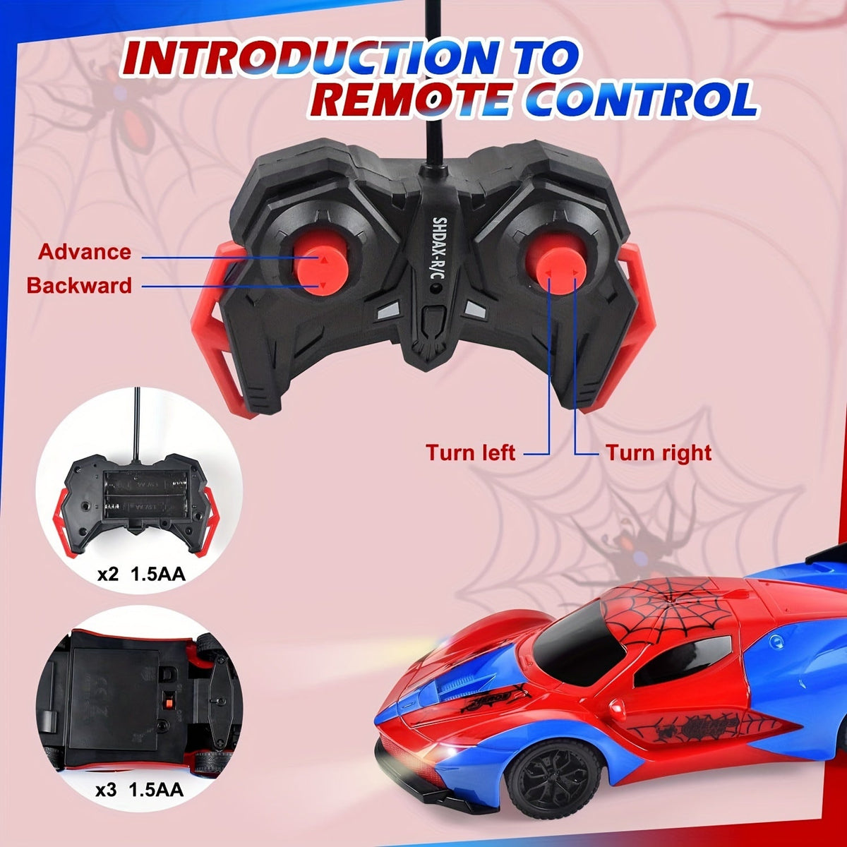 Remote Control Car Toy for Kids – Fast RC Car Gift for Boys Girls, Electric 2.4GHz Off-Road Radio Controlled Vehicle, Fun Outdoor Indoor Racing Toy, Birthday Christmas Gift for Children Ages 4 5 6 7 8+