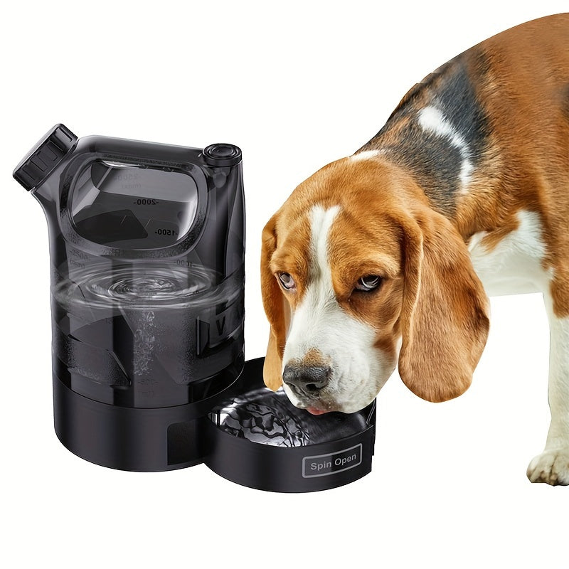 Dog Water Bottle Dispenser 3000ml/101oz with Pull-Out Drinking Bowl - Portable Travel Water Bowl for Dogs Camping Hiking Walking Park Beach - Large Capacity Pet Water Bottle Leak-Proof BPA-Free
