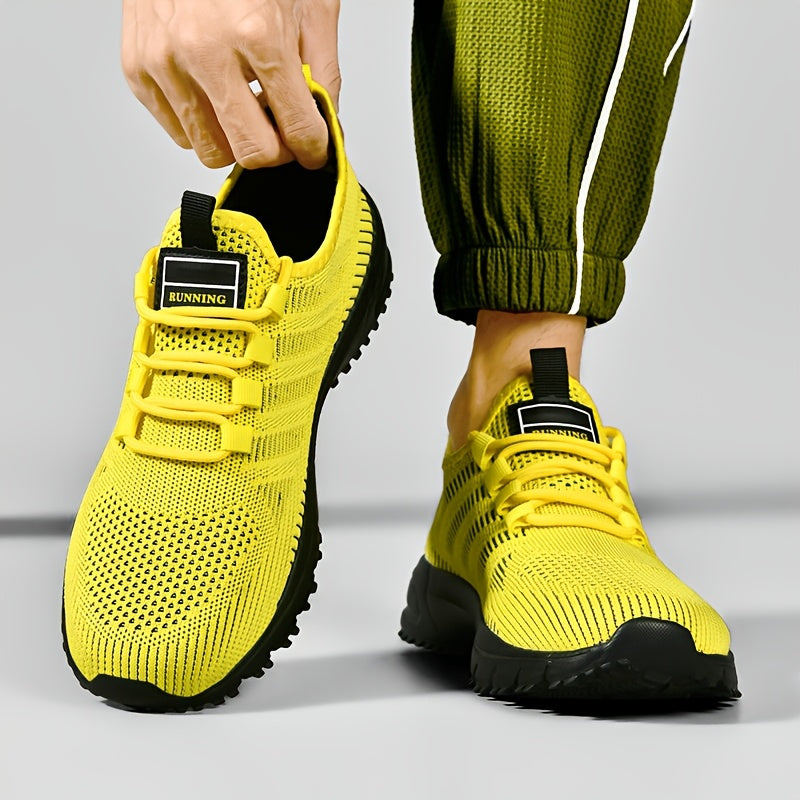 Men's Breathable Mesh Sneakers – Lightweight Non-Slip Low-Cut Athletic Shoes for Running, Jogging, Gym, Outdoor Sports & Daily Casual Wear, Sizes US 6.5–13.5
