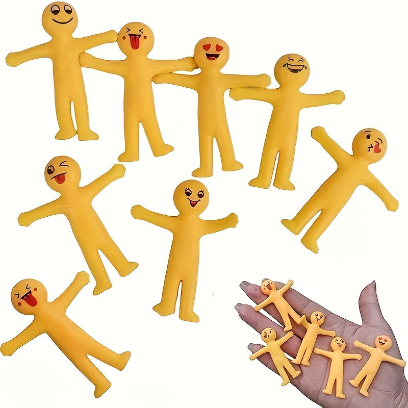 30pcs Stretchable Lala Figure Toys for Kids - Creative Semi-Soft Plastic Mini Dolls, Sensory Fidget Toy, Party Favor Goody Bag Filler, Stocking Stuffer & Christmas Gift for Boys & Girls, Random Styles