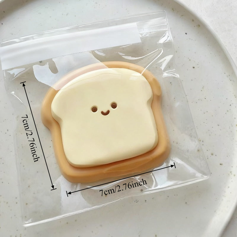 Toast Bread Squishy Slow Rising Stress Relief Toy, Soft Cute Kawaii Fidget Squeeze Toy for Kids Teens Adults, Office Desk Relaxation Sensory Toy, Fun Birthday Holiday Gift