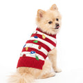 Dog Christmas Sweater Vest Knit Pullover – Warm Soft Thick Winter Holiday Pet Sweater for Small Medium Dogs, XS to XXL, Fits Chihuahua Yorkie Pug Dachshund Schnauzer Bulldog Teddy, Red & Green