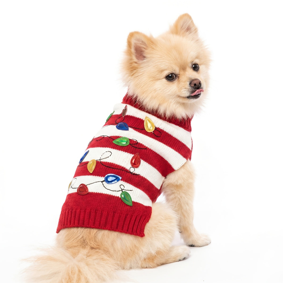 Dog Christmas Sweater Vest Knit Pullover – Warm Soft Thick Winter Holiday Pet Sweater for Small Medium Dogs, XS to XXL, Fits Chihuahua Yorkie Pug Dachshund Schnauzer Bulldog Teddy, Red & Green