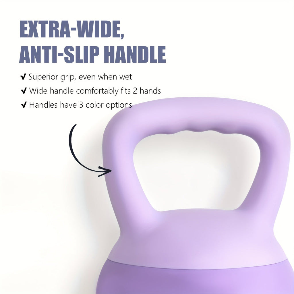 SOGES PVC Soft Kettlebell with Wide Non-Slip Handle – Iron Sand Filled Strength Training Kettlebell 10 to 30 lbs, Safe for Home Gym, Floor & Kids, Ideal for Women & Beginners, Swings Squats HIIT CrossFit