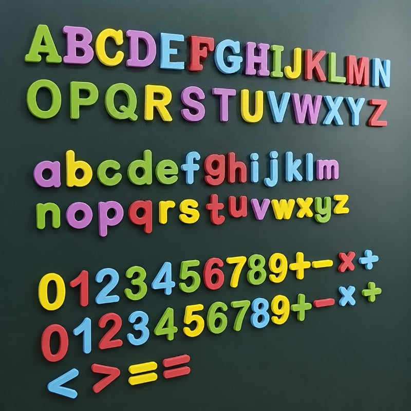 50 Pcs Magnetic Letters and Numbers for Kids Colorful Alphabet Refrigerator Magnets Educational Fridge Stickers Learning Toy for Toddlers Preschool Spelling Reading ABCs 123s Gift Random Colors
