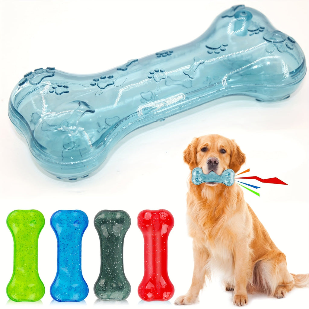 Squeaky Dog Chew Toy – Fun & Cute Interactive Squeaker Toy for Dogs, Reduces Boredom & Anxiety, Engages Chewing Instinct, Durable Dog Play Toy for Small Medium Large Dogs, Multiple Colors incl. Glow-in-Dark
