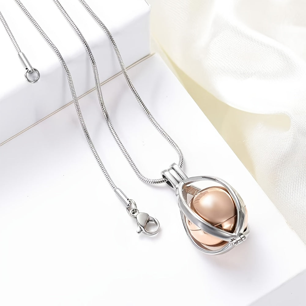 Teardrop Memory Necklace for Ashes - Stainless Steel Cremation Keepsake Pendant for Human & Pet Ashes, Hair, Perfume or Sand, Memorial Jewelry for Loss of Loved One or Pet