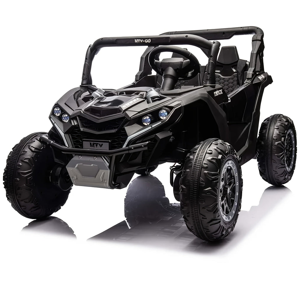 24V 2-Seater Kids Ride-On UTV with Parent Remote Control – 4WD Electric Off-Road Vehicle with 3 Speeds, LED Lights, Bluetooth Music & Suspension for Boys & Girls Ages 3-8