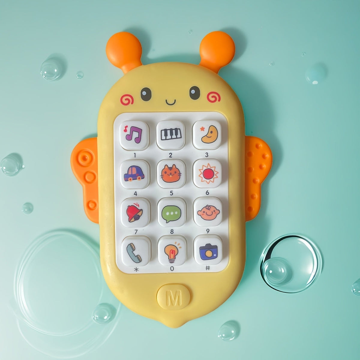Toddler Music Bee Toy Phone with Lights & Songs, Early Education Learning Toy Mobile Phone No Battery Required, Interactive Baby Toy for Infant Kids Age 1-3, Best Christmas Halloween Easter Birthday Gift