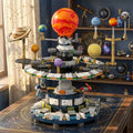 Solar System Building Blocks Mechanical Gear Planetarium Model with Planetary Orbit System STEM Educational Assembly Toy for Astronomy Kids Adults Birthday Gift