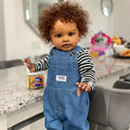 26" Realistic Reborn Baby Boy Doll – African American Newborn with Rooted Curly Hair, Soft Vinyl Body, Anatomically Correct & Complete Gift Set with Outfit, Bottle, Pacifier & Birth Certificate