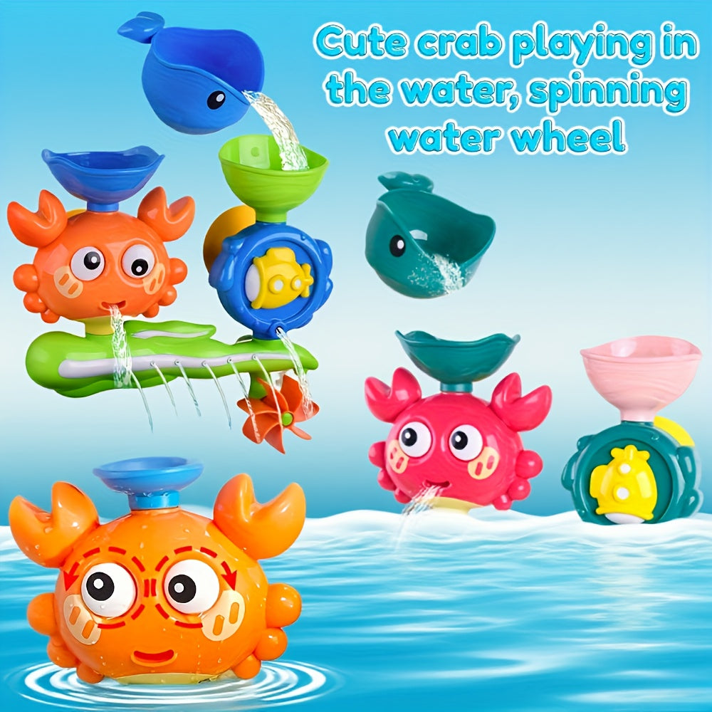 Kids Suction Cup Bath Toy Set – Interactive ABS Colorful Stacking Toys for Toddlers, Motor Skills & Sensory Play, Bathtub Toy Gift for Boys & Girls (Green / Red)