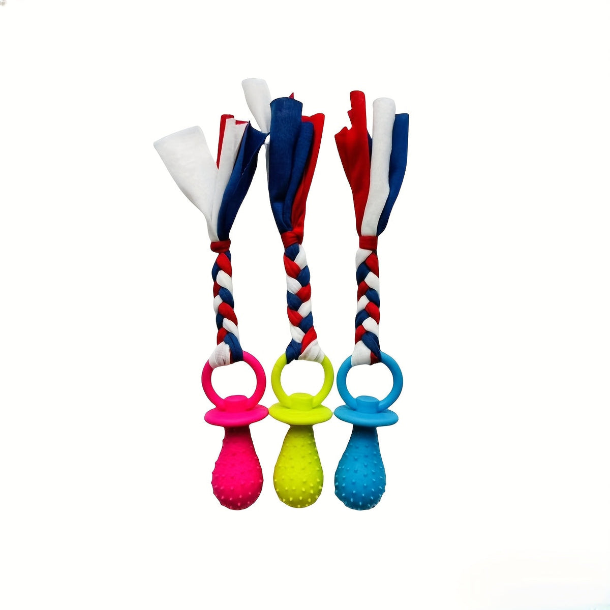 Pet Dental Teething Pacifier Toys 9 Pack - TPR Chew Toys for Cats & Dogs, Boredom Buster Dental Cleaning Chewing Toy Set for Puppies Kittens Small Medium Breeds
